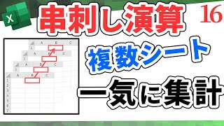 【Excel講座】串刺し集計で、複数シートのデータを1つにまとめる [upl. by Meeharbi]