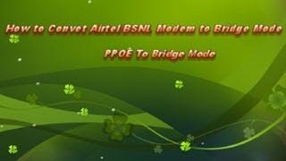 How to Convert AirtelBSNL ADSL Modem to Bridge Mode  Wifi router   ADSL Router bsnl airtel [upl. by Aihsekel878]