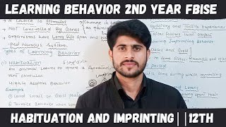 Learning BehaviourImprinting and Habituation Behavior2nd Year Biology [upl. by Asquith]