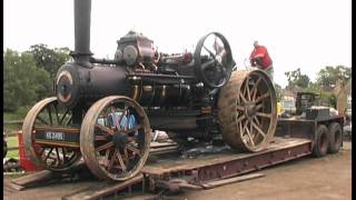 Unloading Fowler Ploughing Engine at Holcot [upl. by Socem]