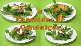 4 Ensaladas de Canónigos Las Recetas del Hortelano [upl. by Nilloc]