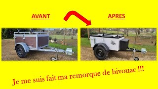 Je transforme une simple remorque en remorque autonome en électricité pour le camping et le bivouac [upl. by Agler]