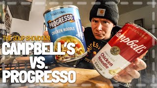 Campbells Chicken Noodle Soup vs Progresso Chicken Noodle Soup  WHICH ONE TASTES BETTER [upl. by Bull977]