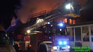 GEBÄUDEVOLLBRAND  Größerer Einsatz für die Feuerwehr Eislingen amp Göppingen  E [upl. by Cristabel]