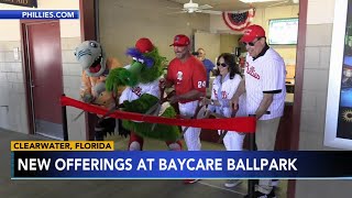 Heading to Florida to cheer on the Phillies Check out the new eats at Baycare Ballpark [upl. by Ycnaf198]