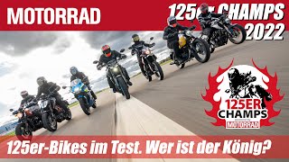 125er Champs 2022 Sieben 125er Bikes im Test  Wer ist der König [upl. by Darla]