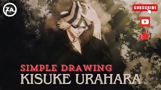 Cara menggambar karakter Kisuke Urahara Bleach ZArt Channel [upl. by Portugal]