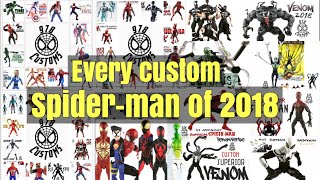 Every Custom of 2018  SpiderMan Venom Deadpool Wolverine Iron man Cap America Black Panther Review [upl. by Namref]