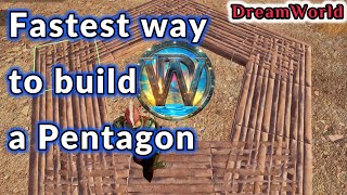 FAST and EASY Build a PENTAGON in DreamworldMMO  build tutorial [upl. by Edyth]