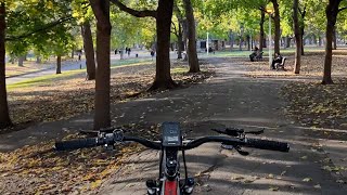 Biking through La Fontaine Park in Montreal filmed on DJI Osmo Pocket 3 [upl. by Stedt]