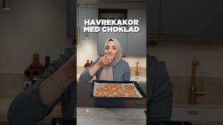 Segspröda havrekakor med choklad 🍪 Receptet hittar du i kommentarsfältet ✨shorts recept kakor [upl. by Brier837]