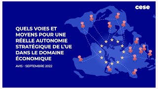 Ambition et leviers pour une autonomie stratégique de l’UE dans le domaine économique [upl. by Gnivre743]