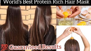 Worlds Best Protein Rich Hair Mask ⏬ Egg Yolk Hair Mask For Extreme Hair growth SilkySmooth Hair [upl. by Nela20]