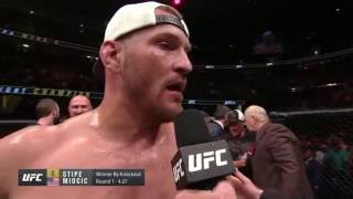 UFC 203 Stipe Miocic and Alistair Overeem Octagon Interview [upl. by Druci]