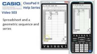 ClassPad Help 503  Geometric Sequence [upl. by Salvadore357]