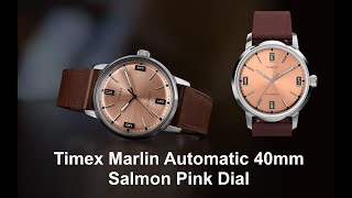 Timex Marlin Automatic 40mm Salmon Pink Dial [upl. by Eihs]