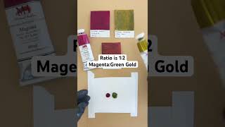 How to Make Transparent Red Oxide with Magenta and Green Gold colormixing oilpainting [upl. by Keary]