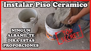 Como Hacer Mezcla Para Pegar Piso Cerámico Fácilmente [upl. by Olcott426]