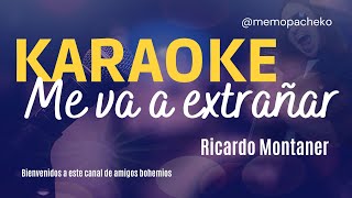 Me va a extrañar karaoke piano  Ricardo Montaner  Tono bajo [upl. by Aneris482]