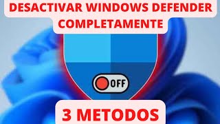 DESHABILITAR COMPLETAMENTE WINDOWS DEFENDER EN WINDOWS 11 [upl. by Charleton]