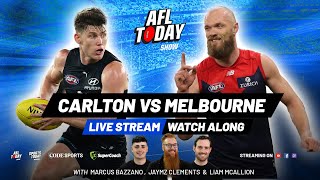 Carlton vs Melbourne Live Stream Thursday Night Watch Along  AFL Today [upl. by Noid321]