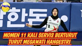 🔴11 KALI SERVIS BERUNTUN MEGAWATI Megawati Lakukan Sejarah baru Dengan 11× Servis Beruntun [upl. by Rickie541]