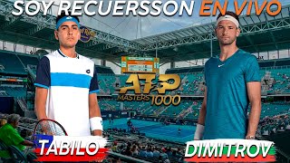 Alejandro Tabilo vs Grigor Dimitrov Reaccionando en vivo ATP Masters 1000 de Miami [upl. by Frans]