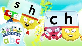 Alphablocks  SH and CH Teams  Phonics  Learn to Read  Cartoons for Kids [upl. by Nuhsar]