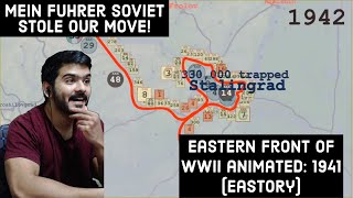 Eastern Front of WWII animated 1942 Eastory reaction [upl. by Nilkcaj]