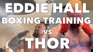 Eddie Hall Boxing  Speed Training  Hafthor Bjornsson  The Beast vs The Mountain Boxing Fight 2021 [upl. by Nauq]