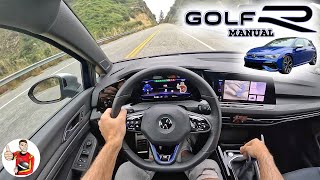 The 2023 VW Golf R Manual is Quick Slick and Conservative POV Drive Review [upl. by Yesdnil833]