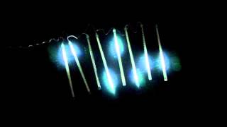 8 White LED Melting Icicle Xmas Lights [upl. by Borras]