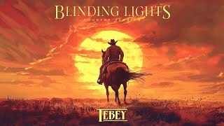 TEBEY Blinding Lights Country Version Lyric Video [upl. by Hahsi]