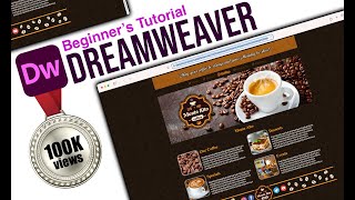 100K viewsDreamweaver Beginners Tutorial  Create first Webpage [upl. by Eerual]