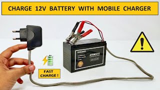 12 Volt Power Supply for 100Ah Battery Charger using Mobile Charger  220v AC to 12v DC [upl. by Anastos508]