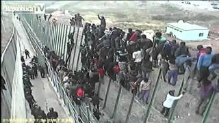 Refugee invasion in Melilla Spain [upl. by Carlos]