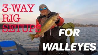 PULLING 3WAY RIGS FOR WALLEYES TIPS amp TRICKS [upl. by Ladin]