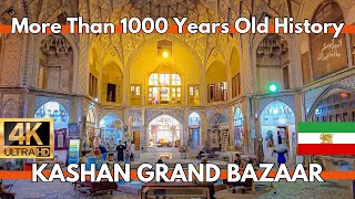 More Than 1000 Years Old History  Ancient Grand Bazaar Iran Kashan 4K Walking Tour  December 2023 [upl. by Niroht]