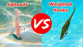 Jig Heads VS Weighted Hooks Underwater Footage amp How To Tips [upl. by Emirac]