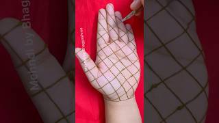 Easy Palm Netting  Checks Mehndi Design  Full Hand Mehendi mehndi mehndibybhagyashree henna [upl. by Allehcram]