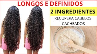 MÉTODO RÁPIDO PARA CRESCER O CABELO CACHEADO EM TEMPO RÉCORD LONGO E DEFINIDO [upl. by Nosemaj]