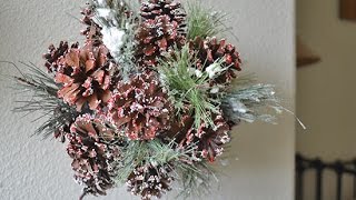 DIY Pinecone Kissing Ball Tutorial [upl. by Gabie]