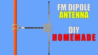 FM Radio Station Antenna DIPOLE For FM Transmitter DIY Design For Radio Station Broadcast homemade [upl. by Eenattirb]