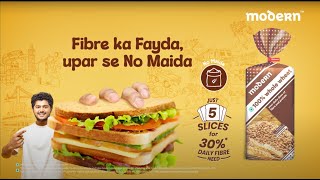 Modern 100 Whole Wheat Bread With HiFibre and No Maida  Bengali [upl. by Patrica485]