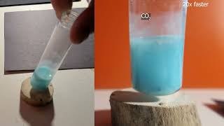 The Chemical Reaction of baking soda and copper sulfate [upl. by Suh972]