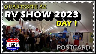 2023 Quartzsite AZ RV Show walkthrough 74000 SQ FT Tent [upl. by Stefanie]