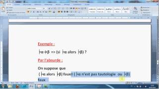 9 Démonstration par labsurde Exemple2 arabe [upl. by Bonacci]