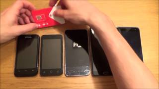 How to INSERT  REMOVE a SIM card in various MOBILE CELL PHONES [upl. by Novyaj937]