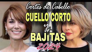 TENDENCIA CABELLO 2024 ✂️ ALARGA el CUELLO y ESTILIZA tu FIGURA MUJERES de CUELLO CORTO y BAJITAS [upl. by Kylie]