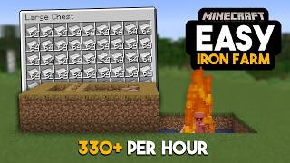 EASIEST 121 Iron Farm in Minecraft  Simple Tutorial [upl. by Nigle]